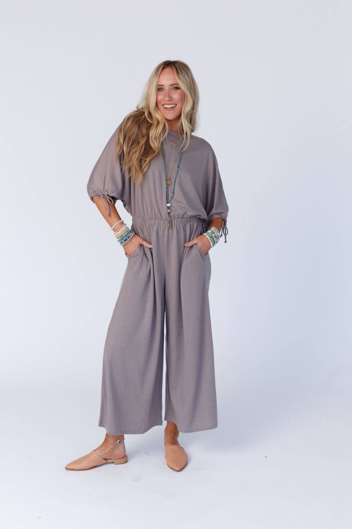 Carolina Wide Leg Jumpsuit: Coco