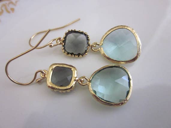 Gold Prasiolite Earrings