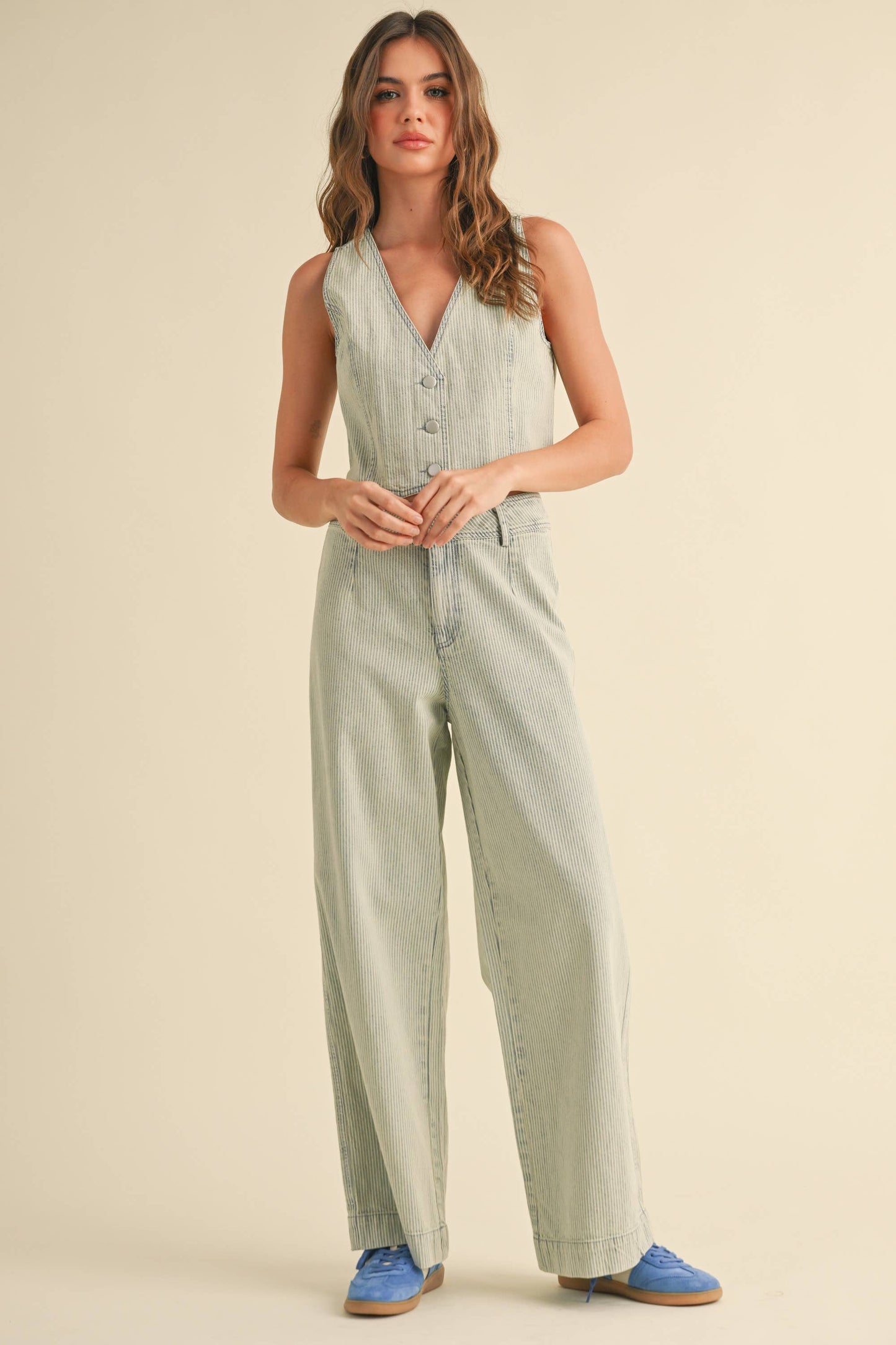 Faded Stripe Pattern Pants