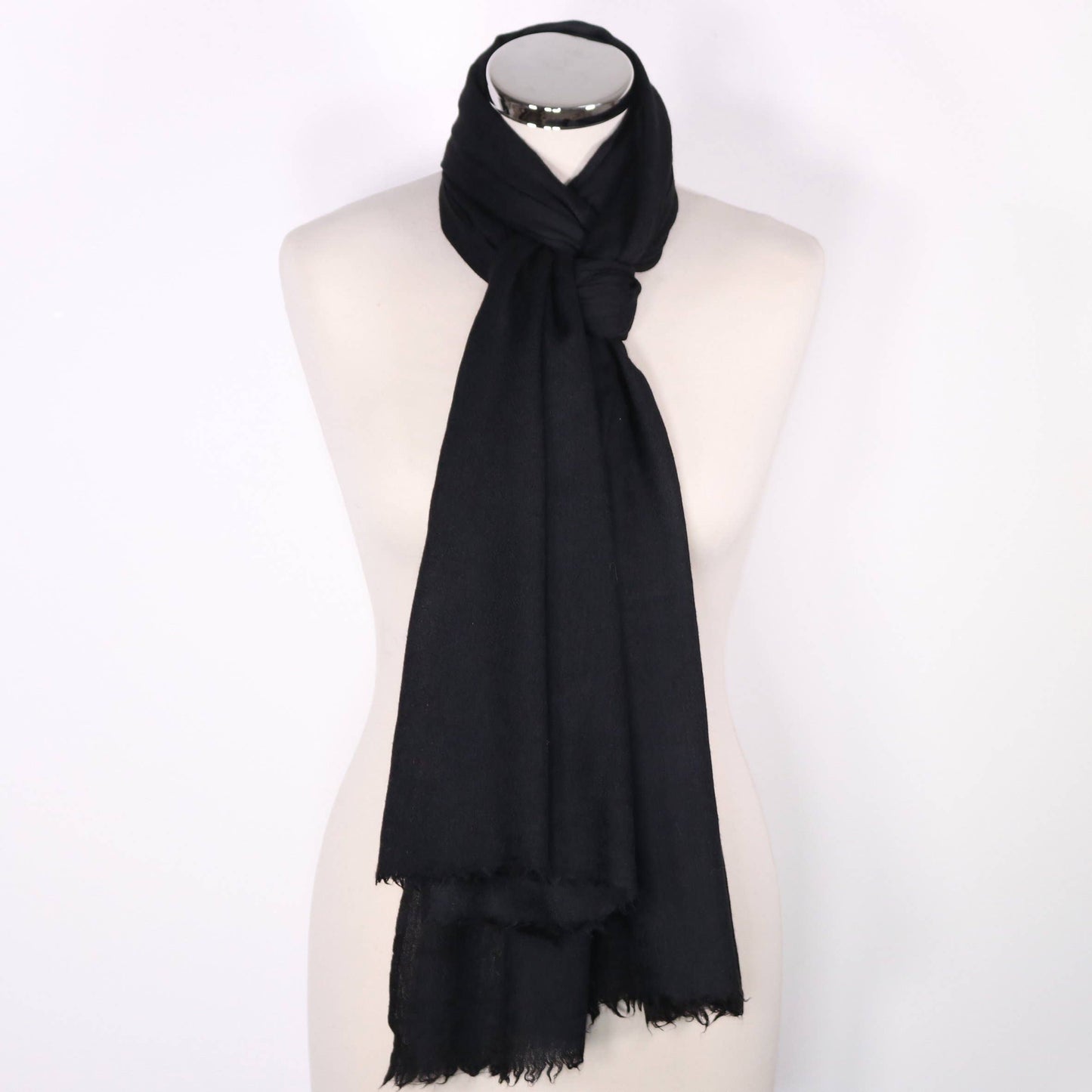 Chloe Cashmere Pashmina Scarf: Black