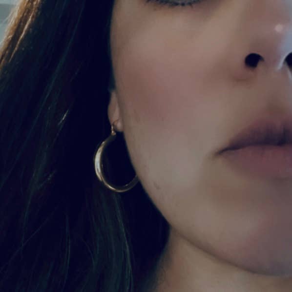 33mm Thick Hoop Earrings 18k Gold Filled Water Resistant