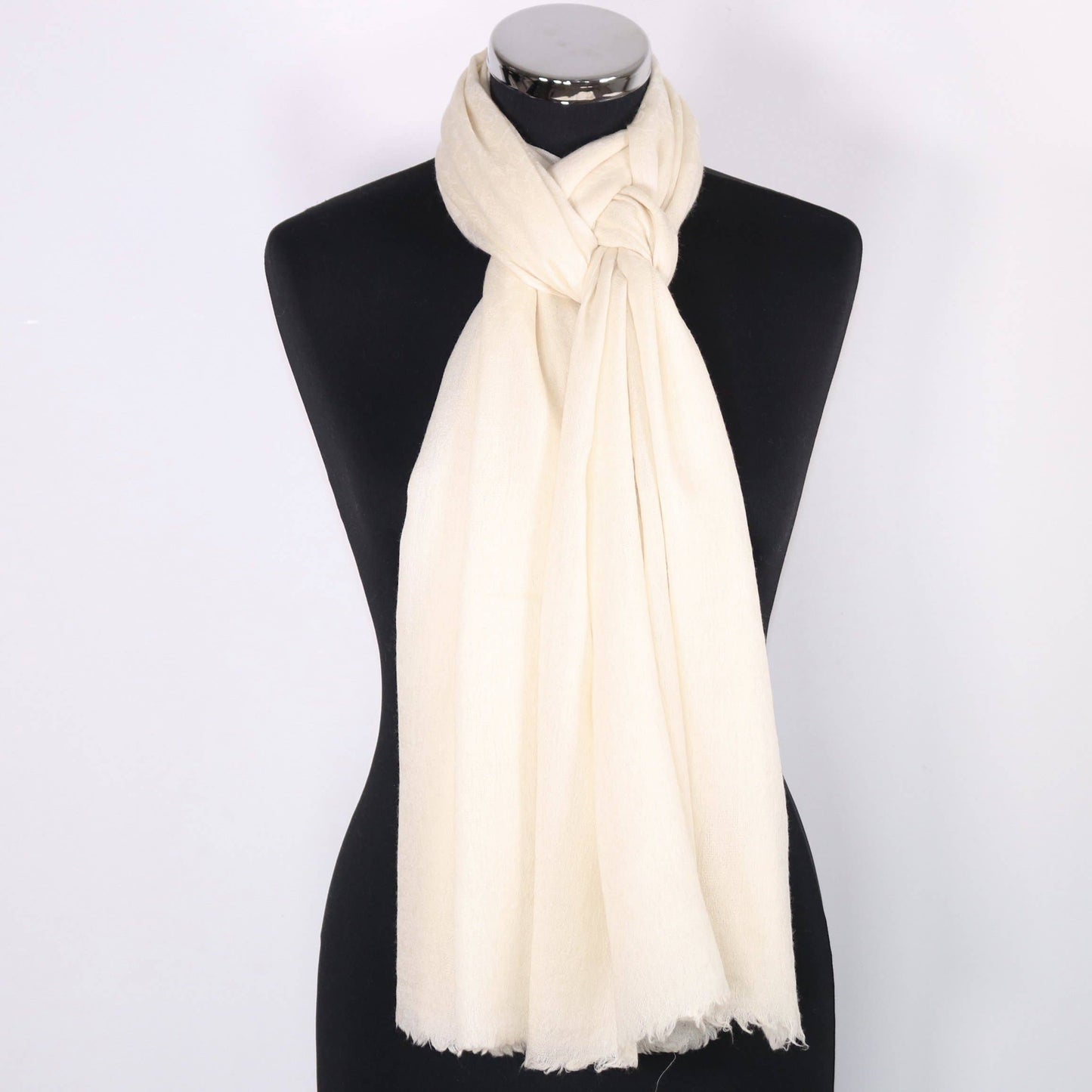 Chloe Cashmere Pashmina Scarf: Cream