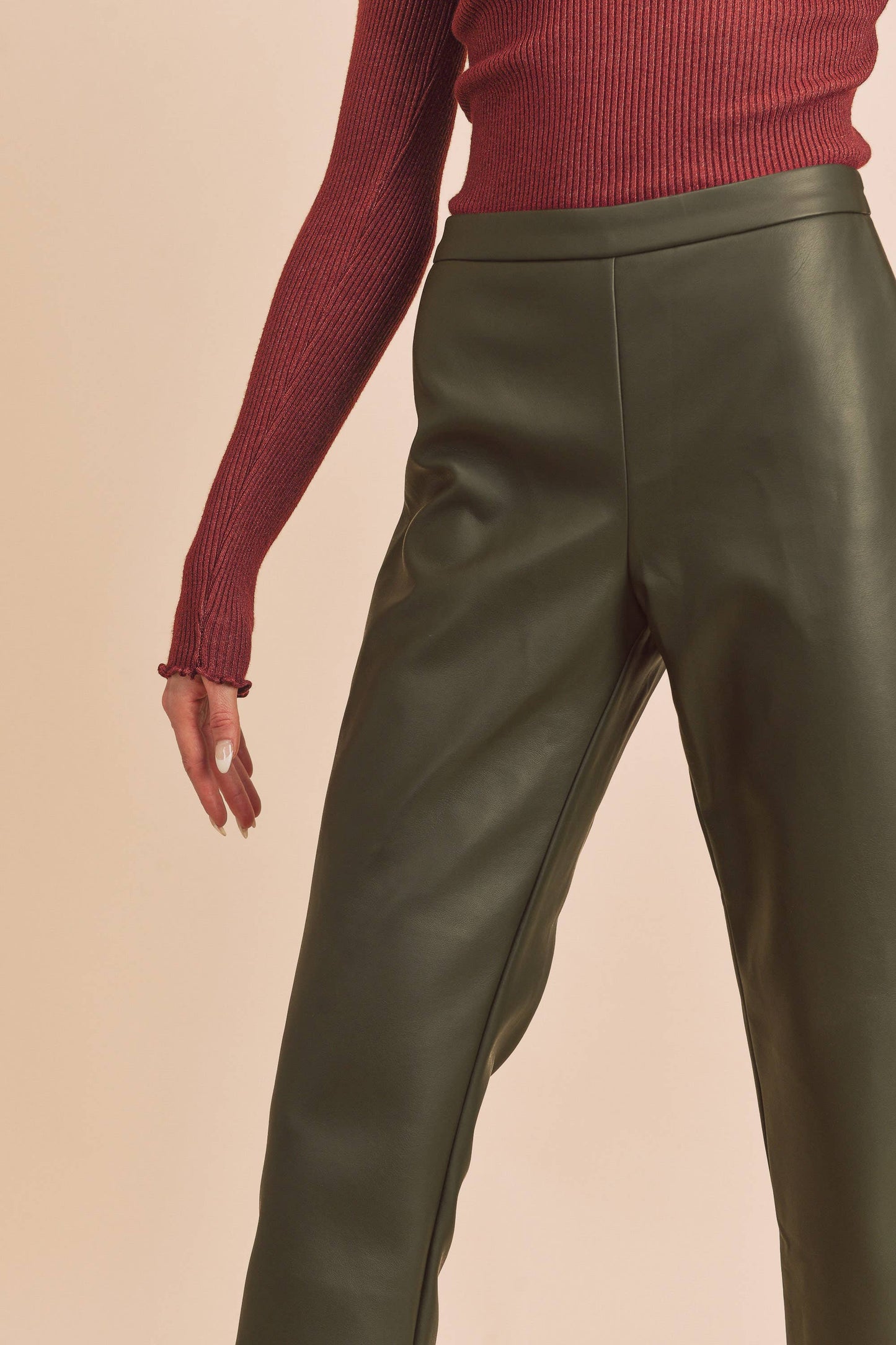 Katria Vegan Pants: Olive