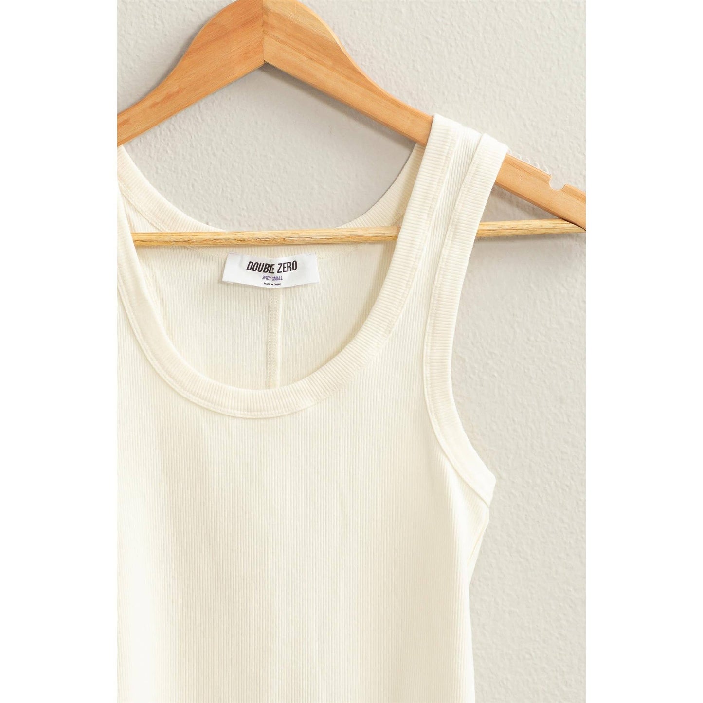Washed Tank Top: Cream
