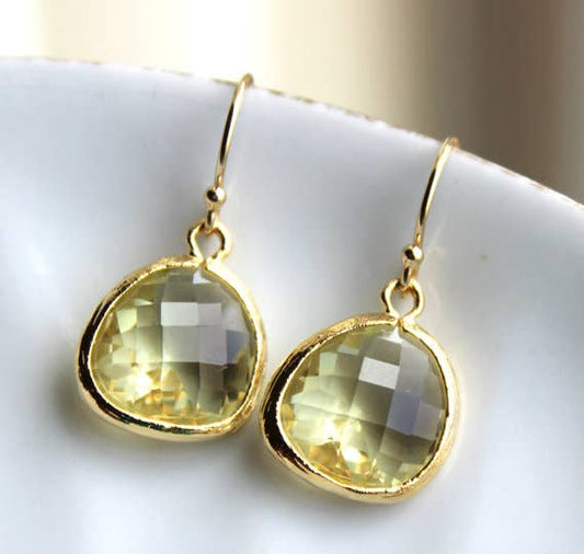 Citrine Earrings Gold