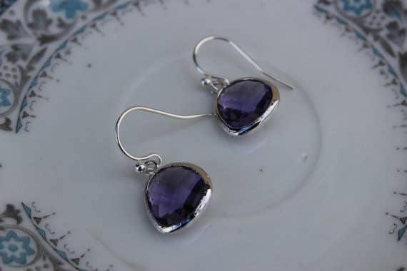 Tanzanite Earrings Purple