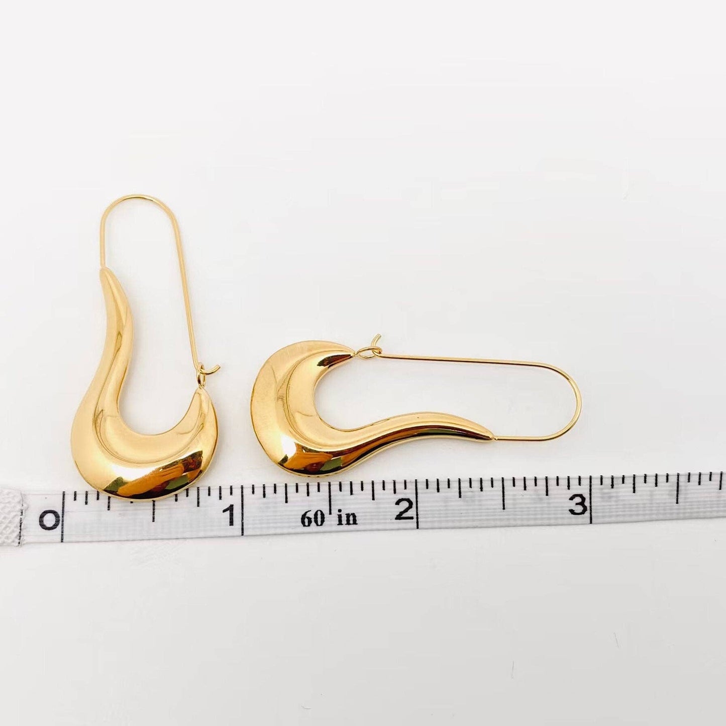 18K Gold Silver Plated Hoop Earrings