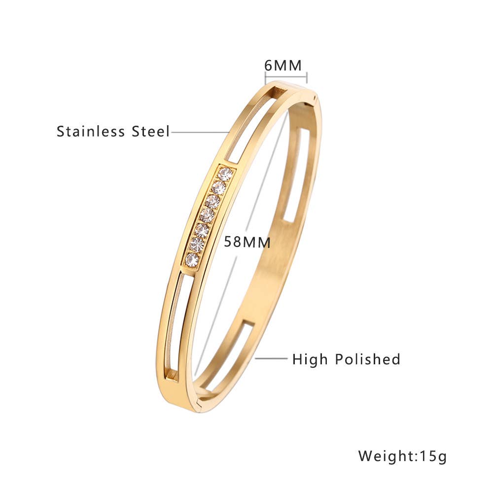 Multi Style 18K Gold Plated Stainless Steel Cuff Bangles