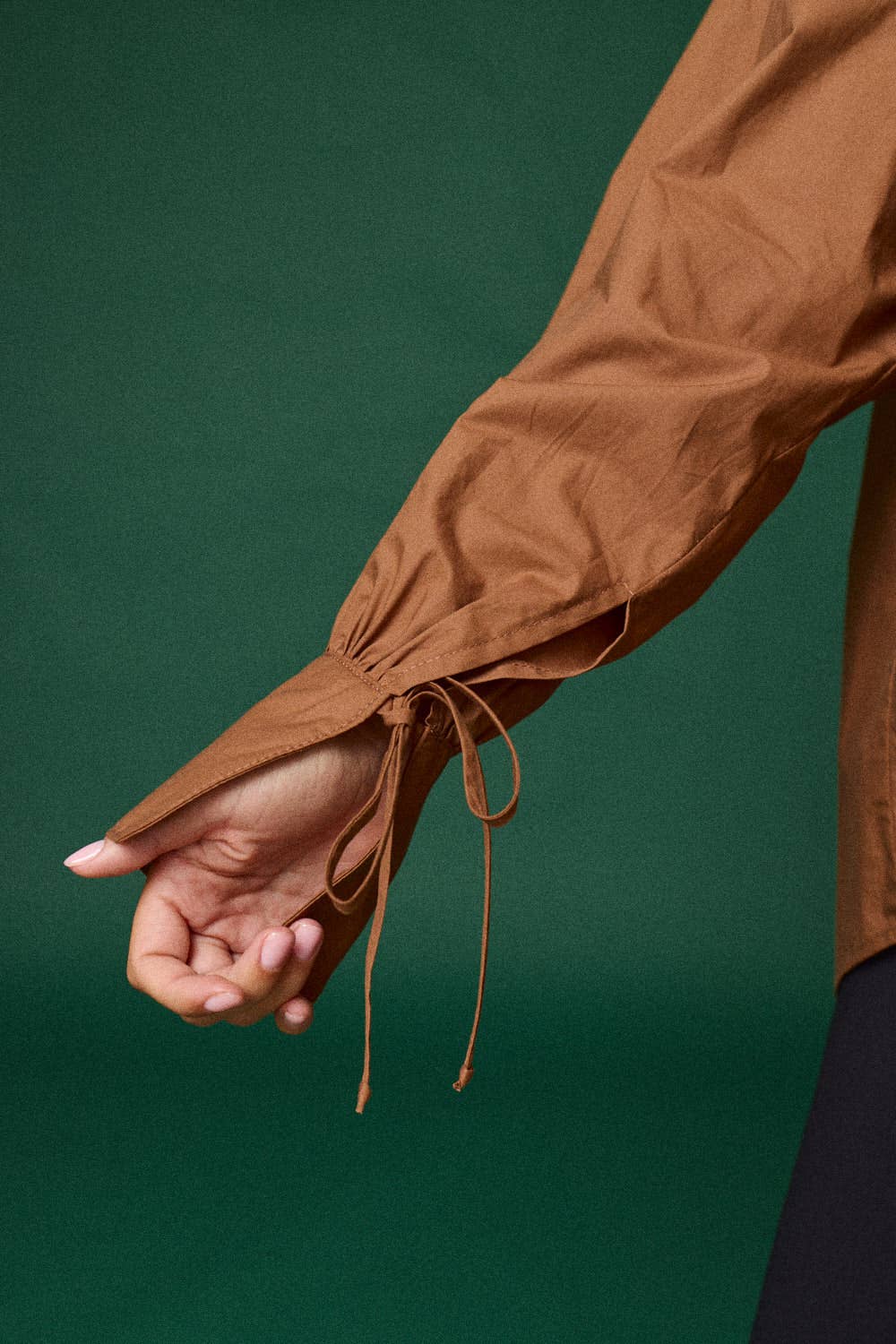 Ruched Drawstring Oversized Shirt: White