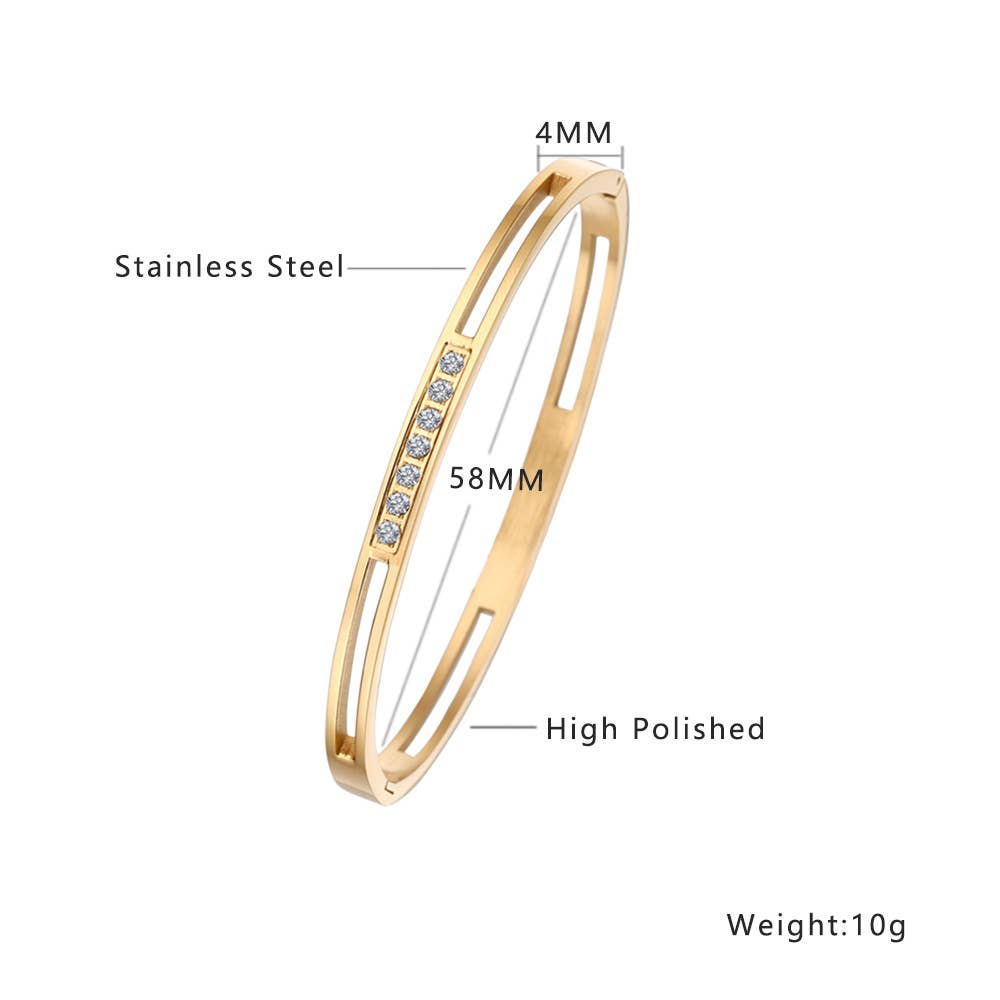 Multi Style 18K Gold Plated Stainless Steel Cuff Bangles