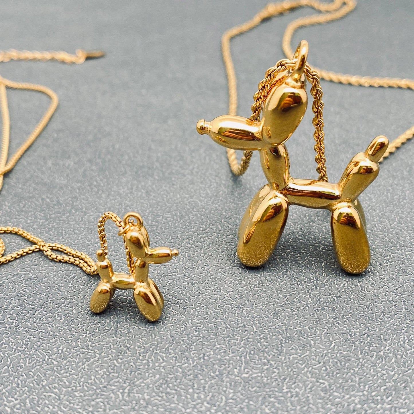 Balloon Dog 18K Gold-plated Stainless Steel Necklace: Small