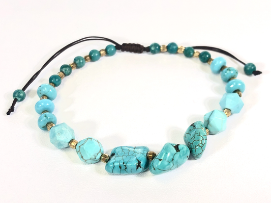 Turquoise Chunk Bead Bracelet