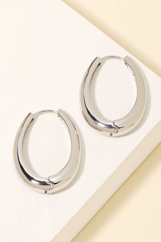 Mini Teardrop Latch Hoop Earrings