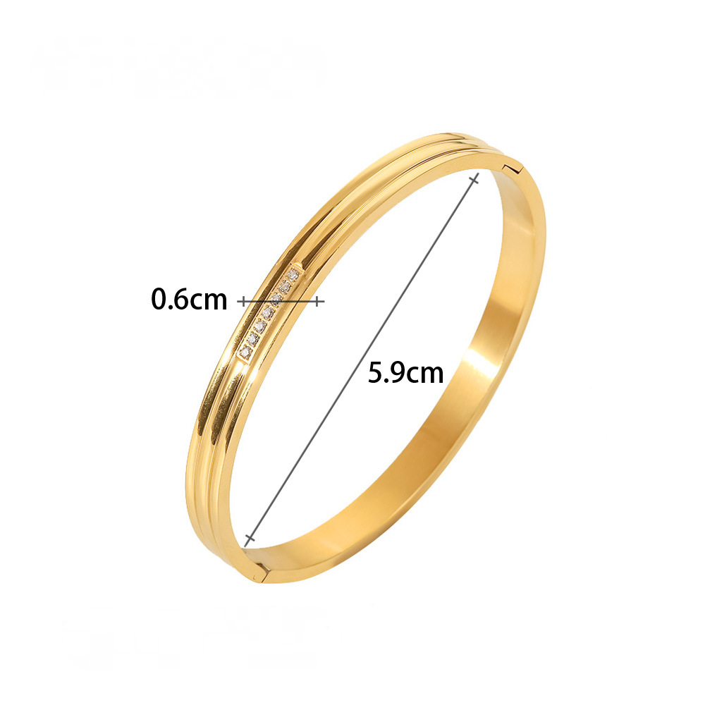Multi Style 18K Gold Plated Stainless Steel Cuff Bangles