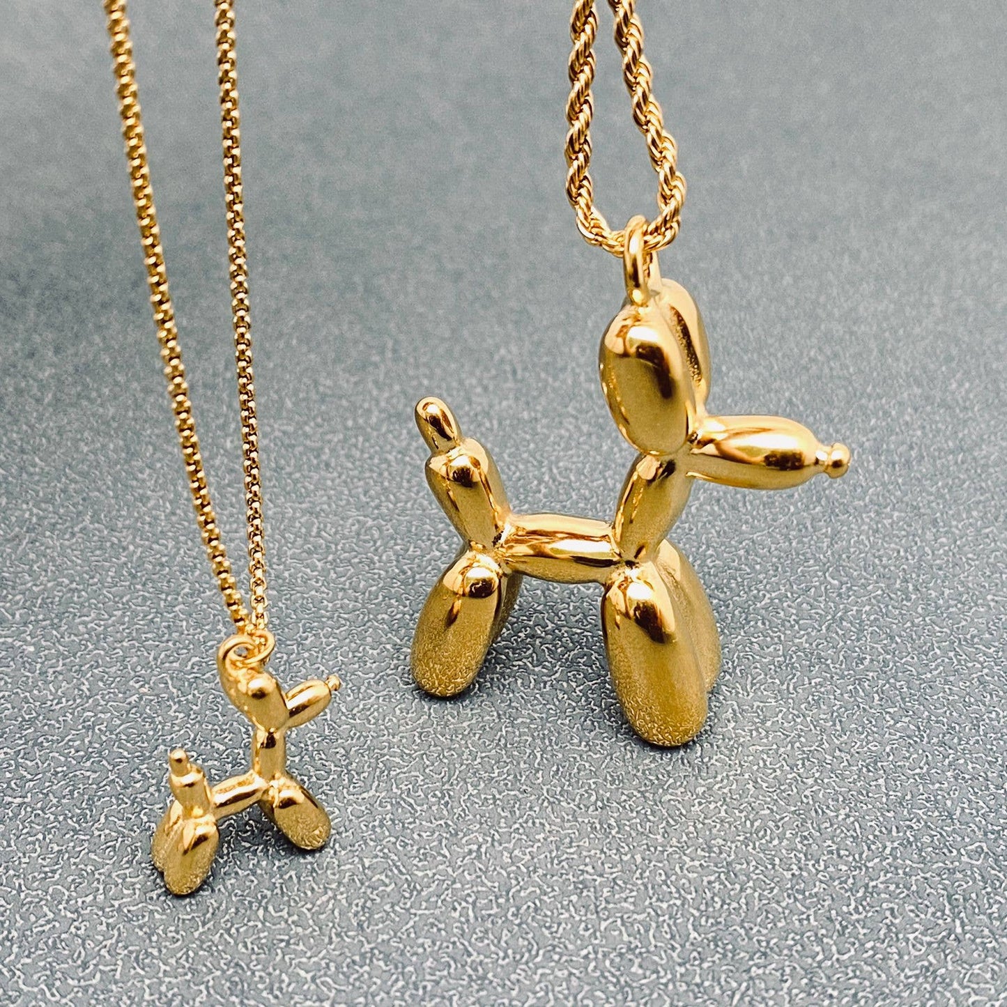 Balloon Dog 18K Gold-plated Stainless Steel Necklace: Small