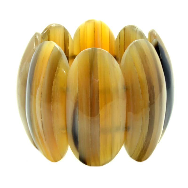 Domed Ovals Horn Bracelet