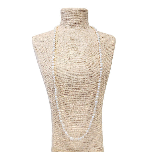 Ivory White Single Strand Freshwater Keshi Pearl Necklace