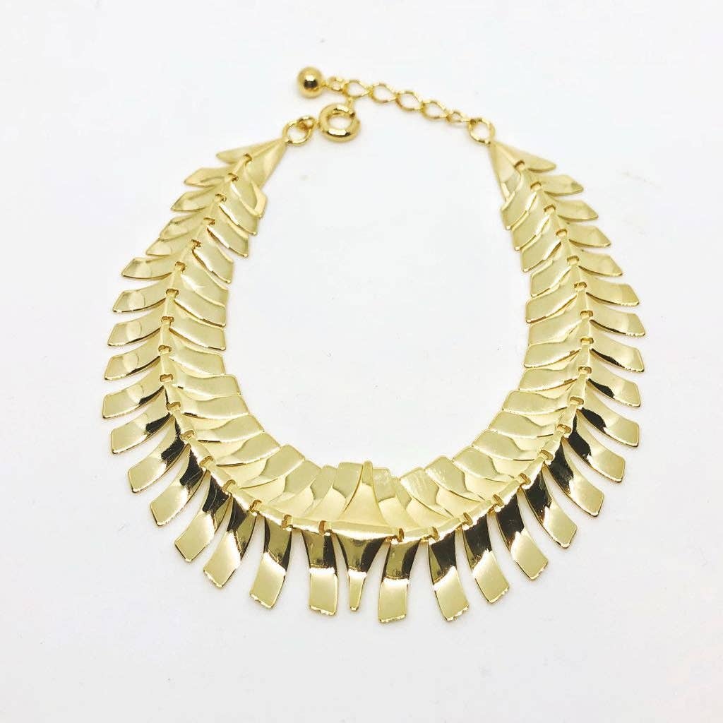 18k Gold Filled Sturgeon Fishbone Motif Bracelet Collection