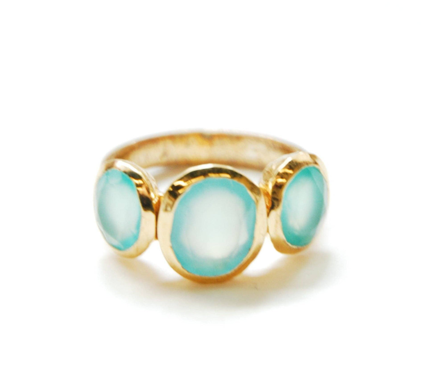 Sere Ring: 8 / Tanzanite and blue chalcedony